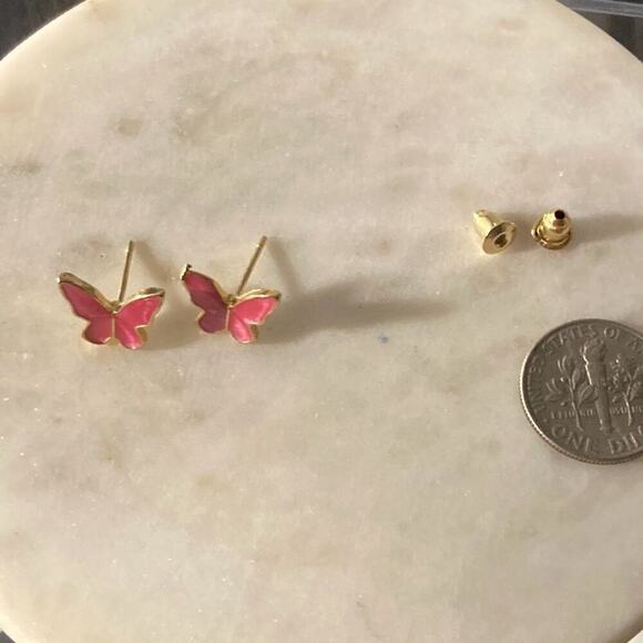 Stud Earrings butterfly - Picture 2 of 2